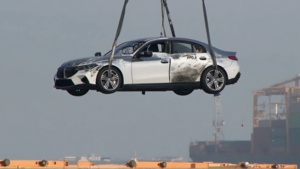 BMW tenta barrar venda de carros recuperados do incêndio no navio Fremantle Highway