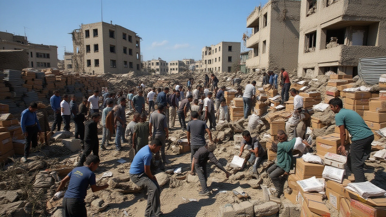 Caminhões de ajuda humanitária chegam a Gaza após cessar-fogo