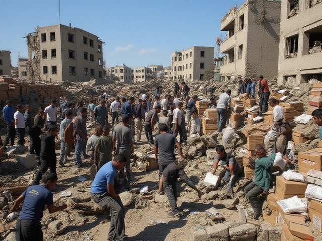 Caminhões de ajuda humanitária chegam a Gaza após cessar-fogo